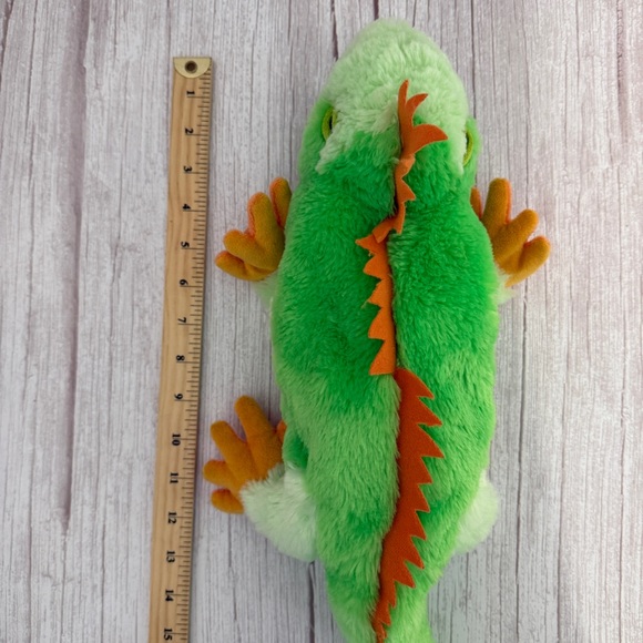 Green Iguana Lizard Hand Puppet Plush Toy The Manhatten Toy Company 2013 - Picture 7 of 11